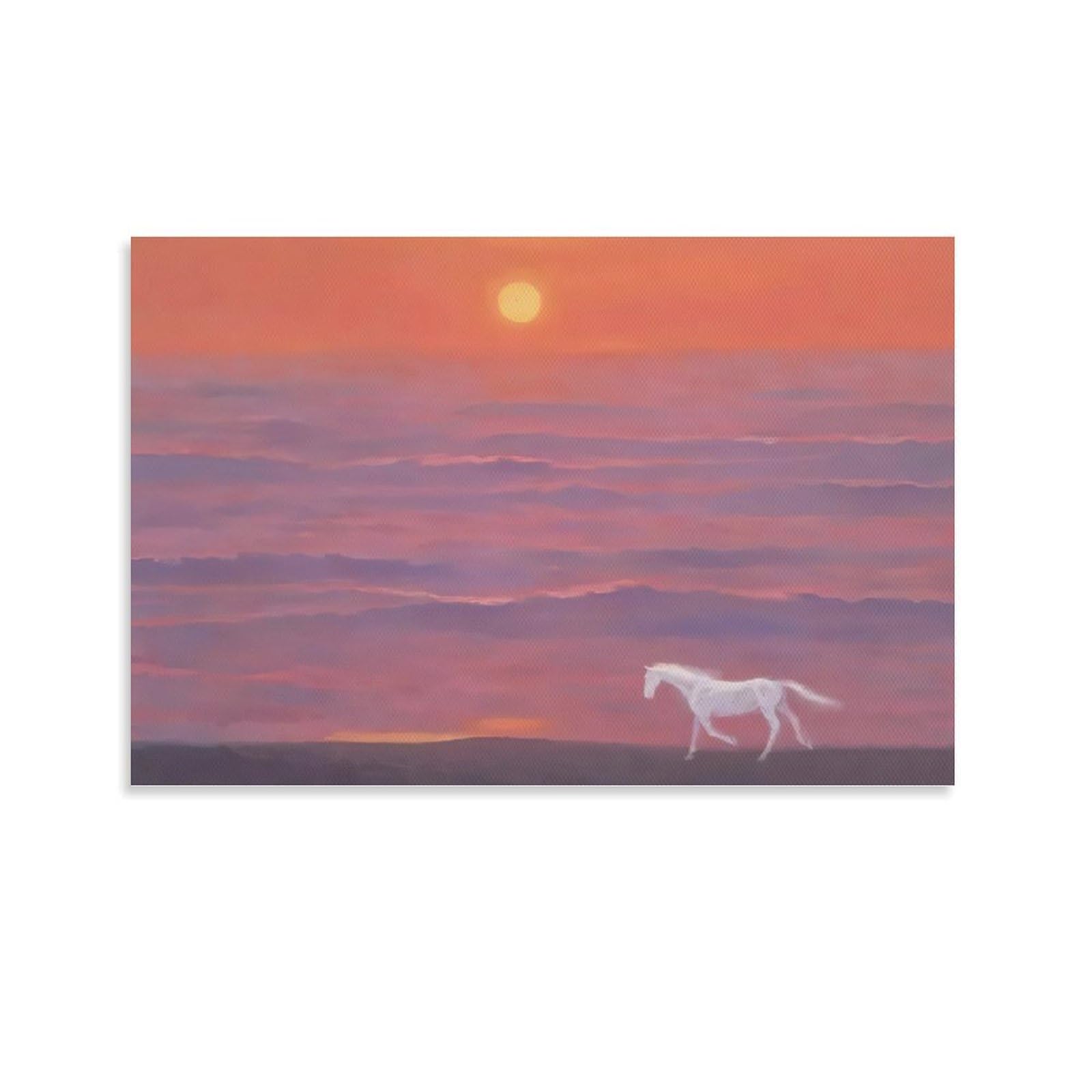 Amazon.co.jp: 東山魁夷「水辺の白い馬」風景画有名画家、版画家、作家